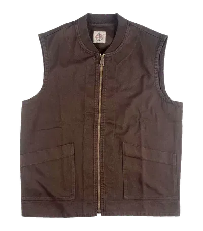 V445B BOB VEST ZIP Bull Denim