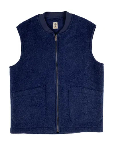 V46 OLIVER Vest Zip Lana Cotta