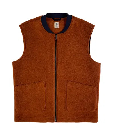 V46 OLIVER Vest Zip Lana Cotta