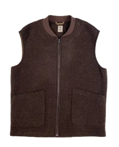 V46 OLIVER Vest Zip Lana Cotta